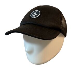 VOLCOM Stone V-Full Stone Trucker Style Black Hat SnapBack Cap